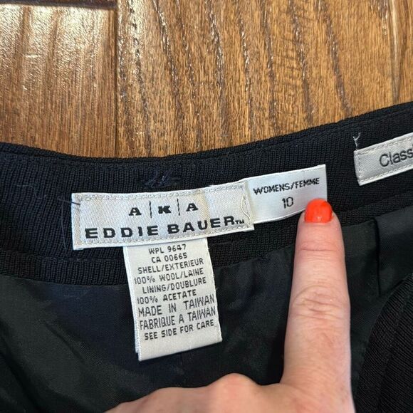 AKA Eddie Bauer Vintage 100% wool pleat front trouser pant 10 - Picture 6 of 9